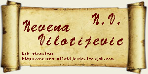 Nevena Vilotijević vizit kartica